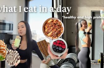 what I eat in a day | simple, high protein recipes at home, my workout routine, & cook with me!