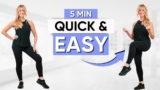 🔥 5-Min Easy Leg & Glute Workout – Tone & Strengthen (No Equipment!)