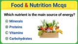 Food and nutrition Mcqs | nutrition mcq | nutrition mcq questions Answers